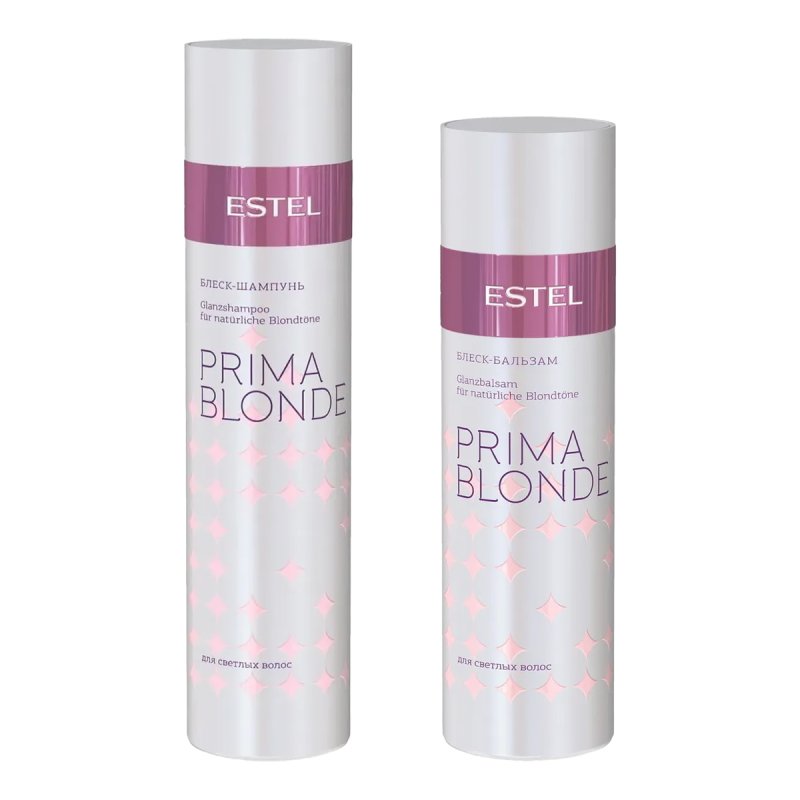 Estel Набор для блеска светлых волос: бальзам 200 мл + шампунь 250 мл (Estel, Prima Blonde)