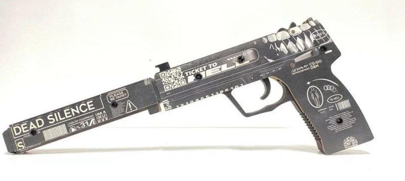 Оружие игровое / резинкострел пистолет ЮСП 1 – Билет в ад (деревянный)