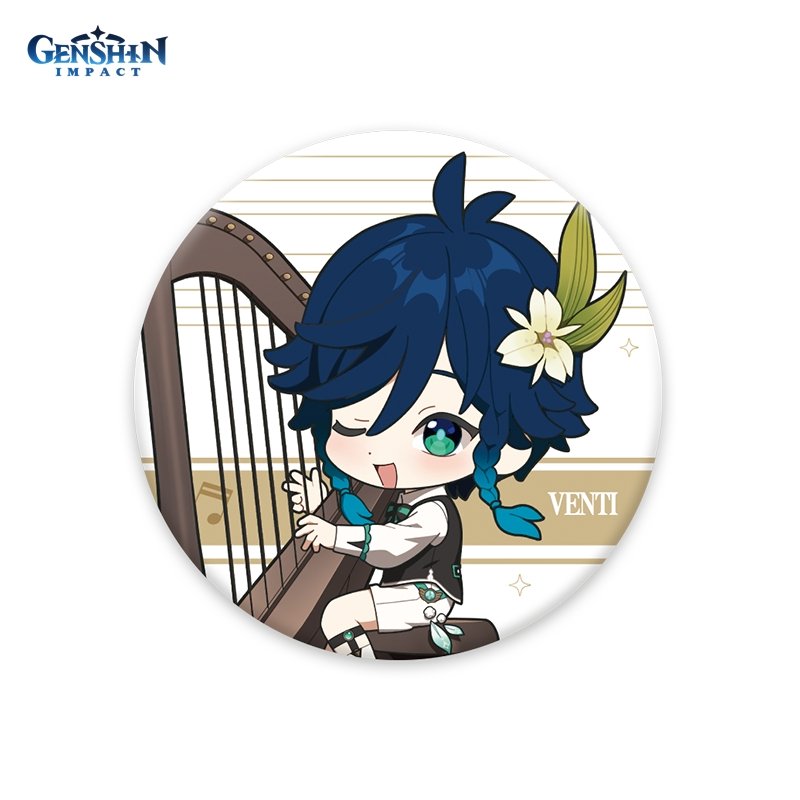 Значок Genshin Impact: Concert Melodies – Of An Endless Journey Chibi Venti Badge