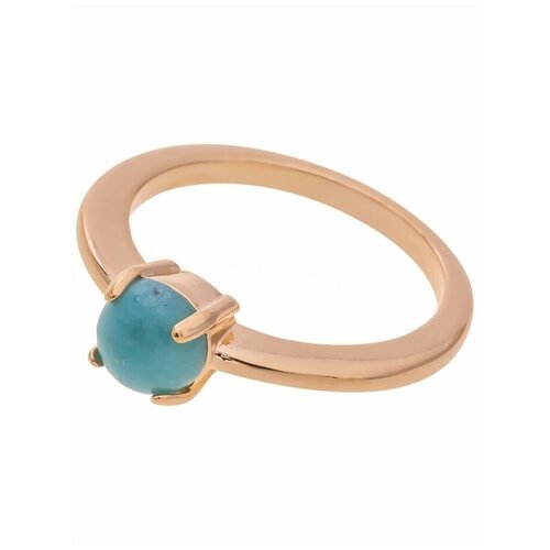 Кольцо помолвочное Lotus Jewelry, амазонит, размер 19, голубой