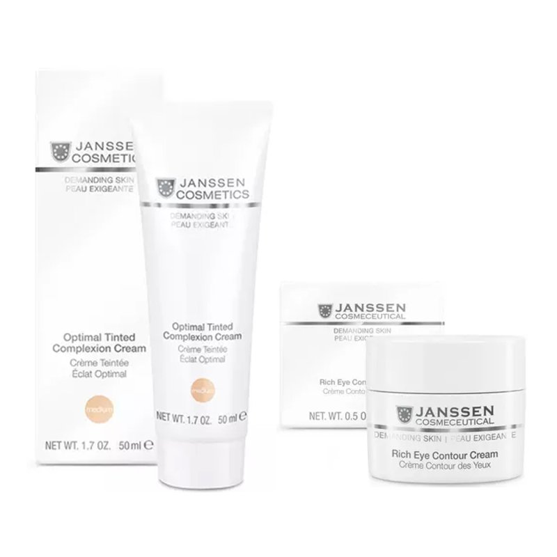 Janssen Cosmetics Набор средств для лица и век 'Защита и питание': крем 50 мл + крем для век 15 мл (Janssen Cosmetics, Demanding skin)