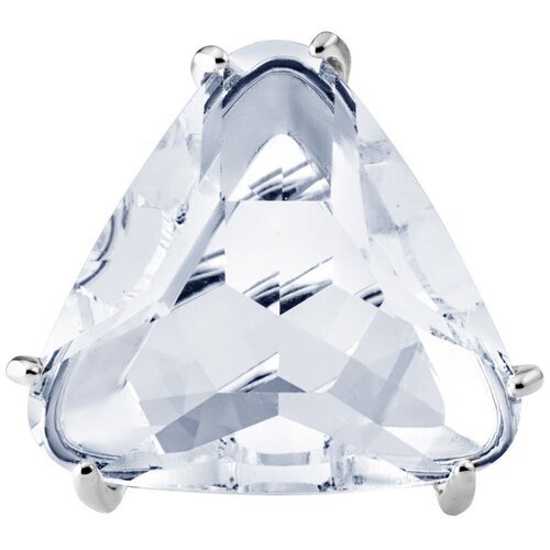 Броское кольцо с кристаллом - Регулируемый размер KALINKA