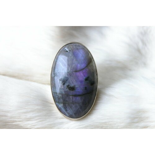 Кольцо 100% Ural, лабрадорит, размер 19, фиолетовый