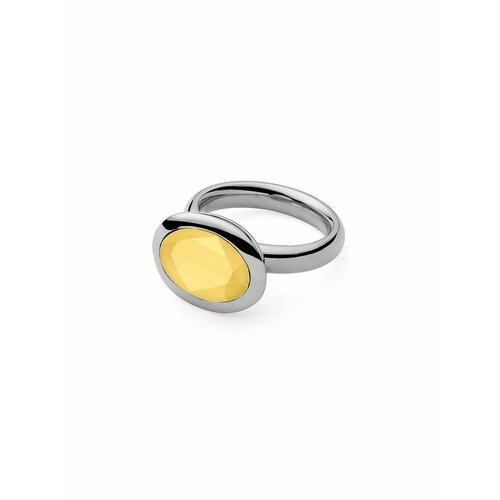 Кольцо Qudo, кристаллы Swarovski, размер 18.5, желтый