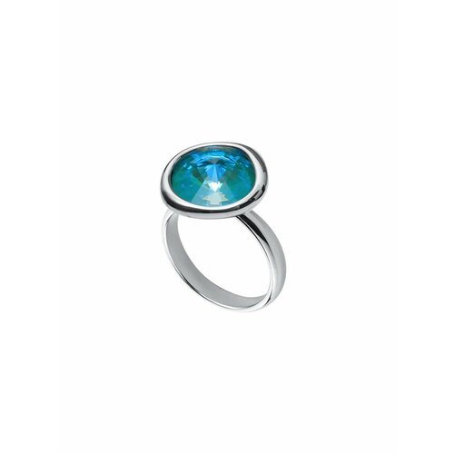 Кольцо Fiore Luna, кристалл, кристаллы Swarovski, серый, голубой