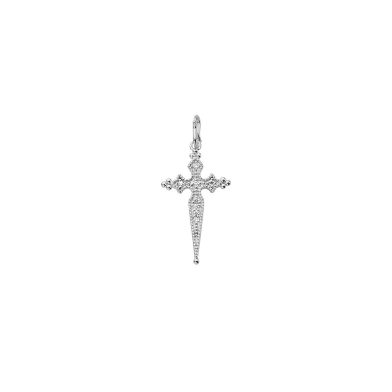 Mya Bay Покрытая серебром подвеска-крест с кристаллами Juliette