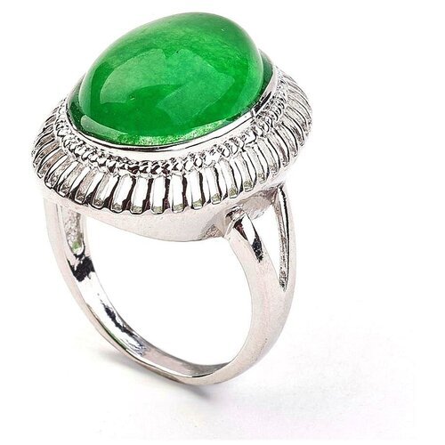 Кольцо ForMyGirl, нефрит, размер 18.5, зеленый