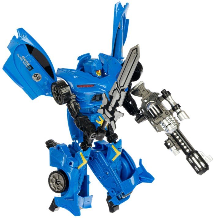 Трансформер Bondibot 2в1: Робот и автомобиль (синий) (HF7277AB)