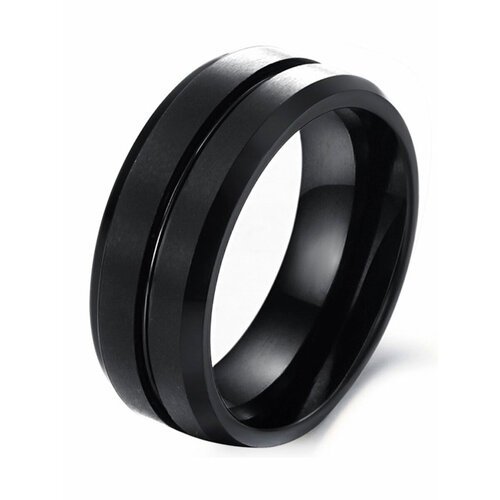 Кольцо помолвочное 2beMan, размер 17.5, черный