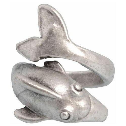 Кольцо бижутерное Дельфин (Безразмерное, Бижутерный сплав, Серебристый) 54072