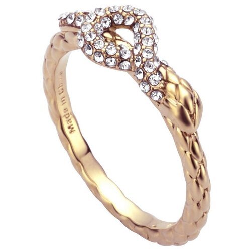 Кольцо Just Cavalli, кристалл, размер 17, золотой