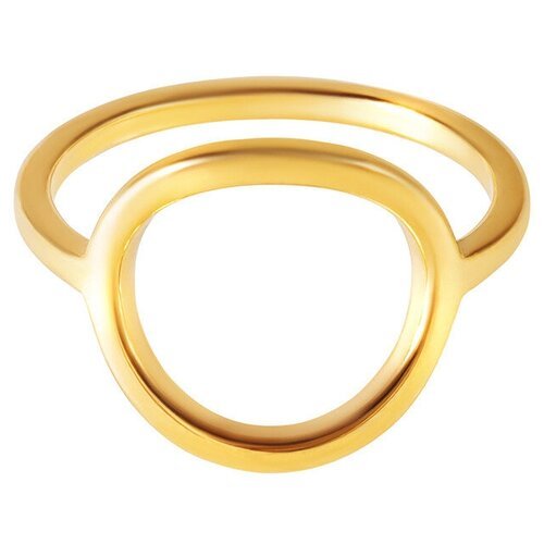 Кольцо Kalinka modern story, размер 17, золотой, желтый