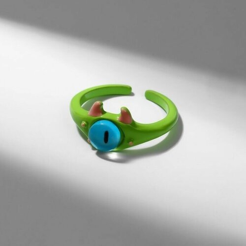 Кольцо Queen Fair, искусственный камень, зеленый, мультиколор