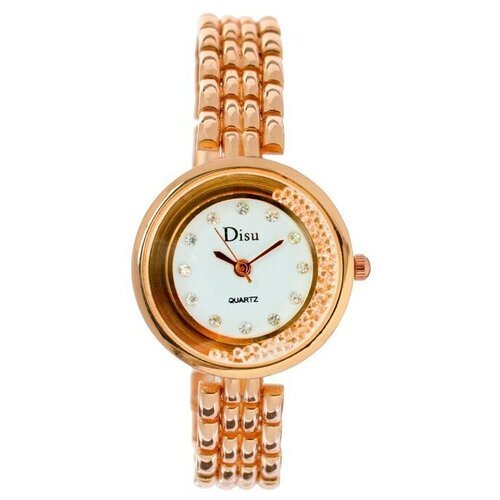 Часы наручные женские 'Disu', циферблат d=2.7 см, золото