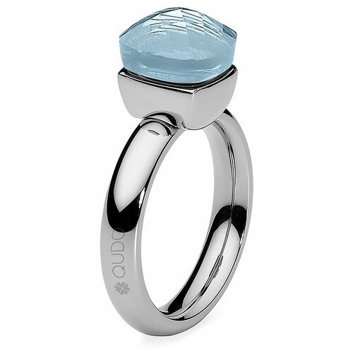 Кольцо Qudo, кристалл, размер 18, голубой, серый