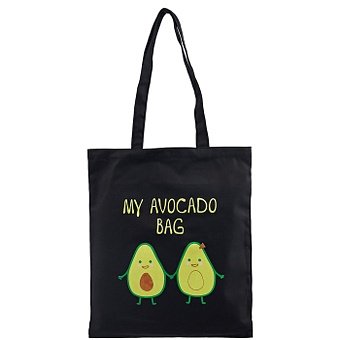 Сумка 'My avocado bag', черная, 40 х 32 см