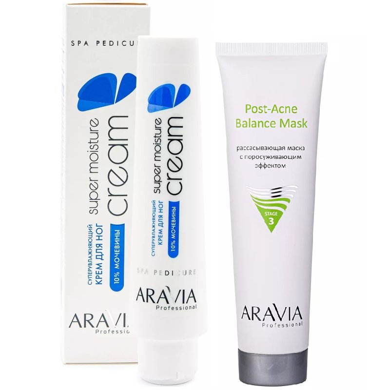 Aravia Professional Набор бестселлеров: маска, 100 мл + суперувлажняющий крем для ног, 100 мл (Aravia Professional, Уход за лицом)