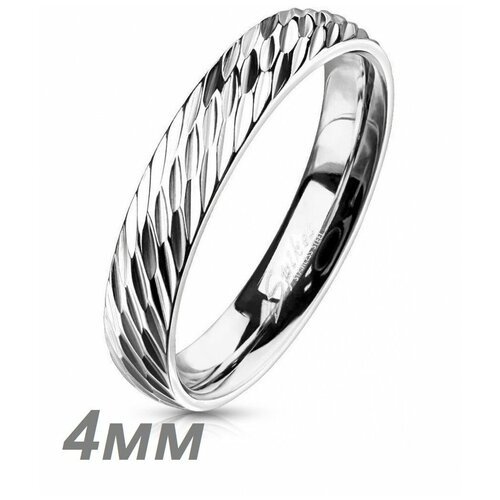 Классическое тонкое кольцо с засечками из ювелирной стали, парные кольца для влюбленных, обручальные Spikes