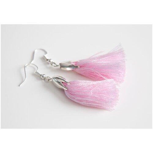 Серьги с подвесками Фламинго-Go!, сердолик, серебряный, розовый