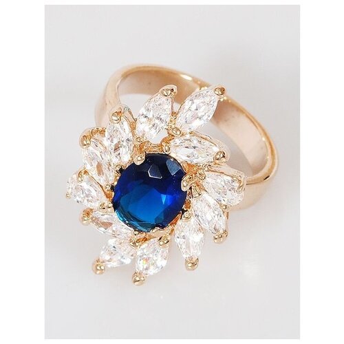Кольцо помолвочное Lotus Jewelry, шпинель, размер 18, синий