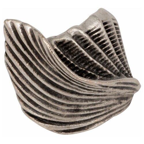 Кольцо бижутерное Морские листья (Безразмерное, Бижутерный сплав, Серебристый) 53552