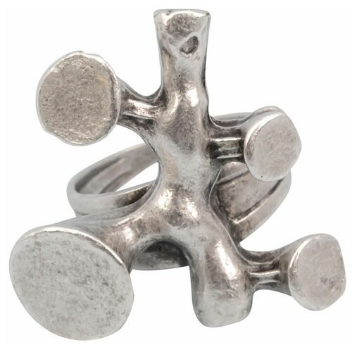 Кольцо OTOKODESIGN, бижутерный сплав, серебряный