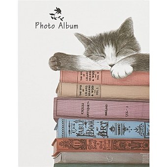 Фотоальбом на 100 фотографий, «Кот и книги», 10 х 15 см