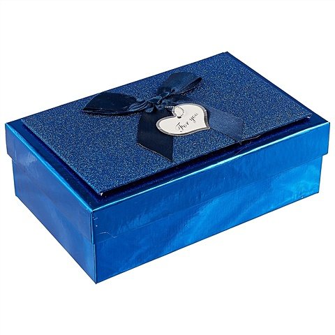 Подарочная коробка «Металлик синий» 12.5 х 19.5 см