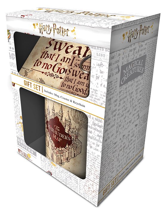 Набор Harry Potter – Marauders Map (кружка + подставка + брелок)