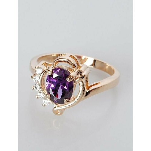 Кольцо помолвочное Lotus Jewelry, аметист, размер 18, фиолетовый