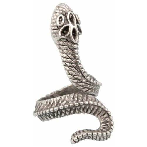 Кольцо бижутерное Змейка (Безразмерное, Бижутерный сплав, Серебристый) 53396