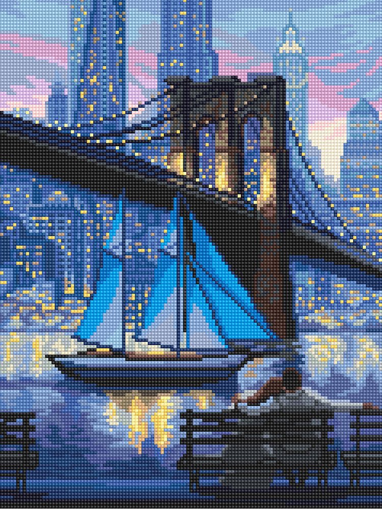 Кристальная мозаика Бруклинский мост (30х40см)