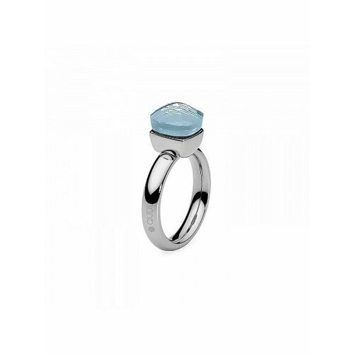 Кольцо Qudo, кристалл, размер 17.25, голубой, серый