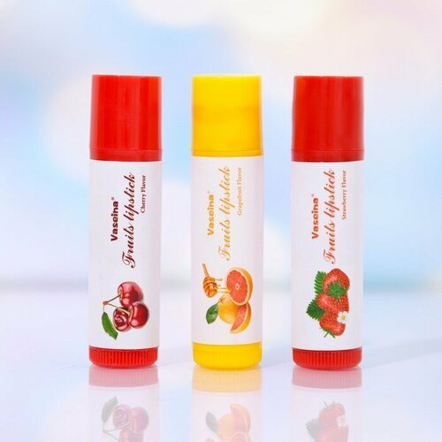 Подарочный набор бальзамов для губ: грейпфрут, вишня, мёд