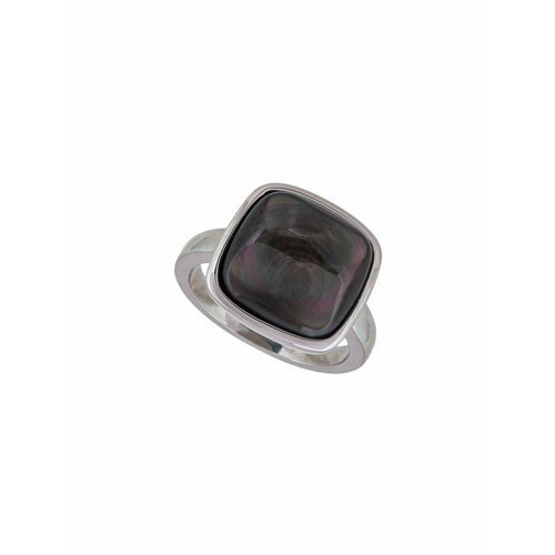 Кольцо Fiore Luna, перламутр, размер 18.7, черный, серый