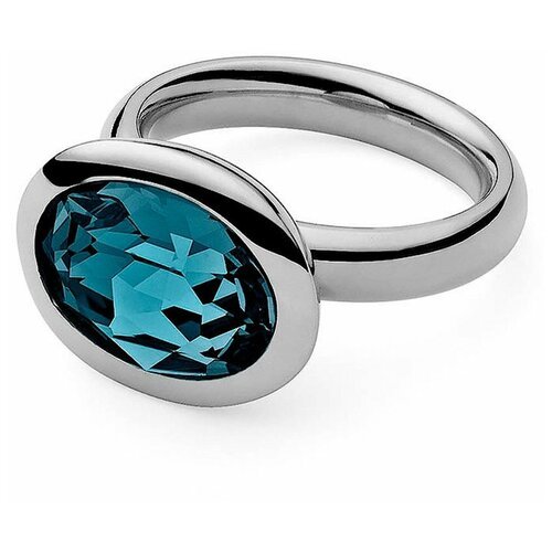 Кольцо Qudo, кристаллы Swarovski, кристалл, размер 19, голубой, серебряный