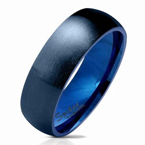 Кольцо обручальное Spikes, размер 22, синий