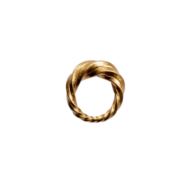 Rockah Спиральное сатиновое позолоченное кольцо из бронзы