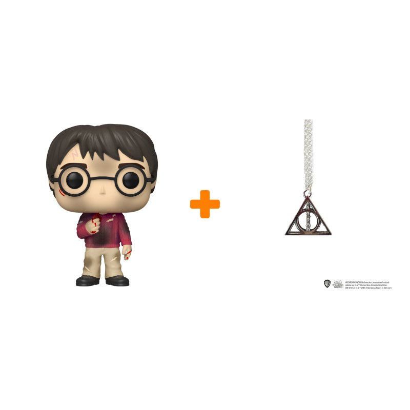 Набор Harry Potter фигурка Harry With The Stone + кулон Deathly Hallows