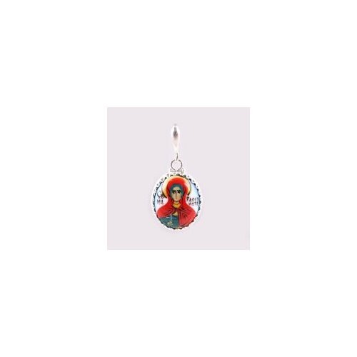 Иконка Свято-Троицкая Сергиева Лавра, финифть, голубой, красный