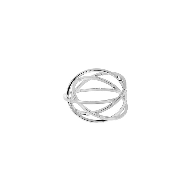 Aqua Серебристое кольцо с пересечениями