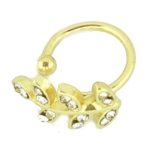 Кольцо WowMan Jewelry, кристалл, безразмерное, золотой