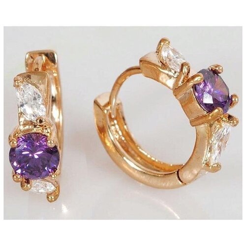 Серьги Lotus Jewelry, аметист, фиолетовый