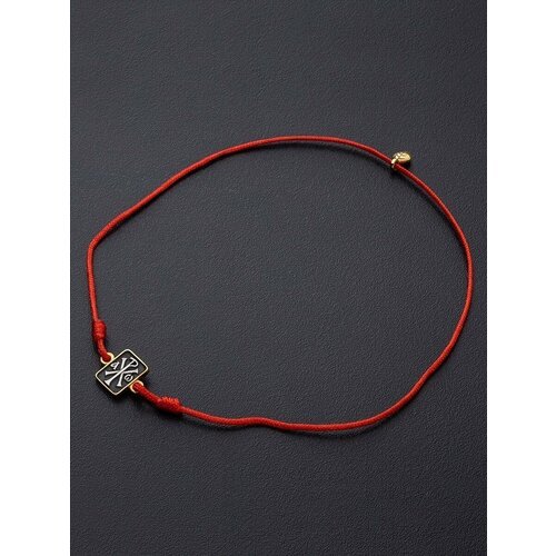Браслет Angelskaya925 Тонкий браслет красная нить на руку, размер 24 см, серебристый, золотистый