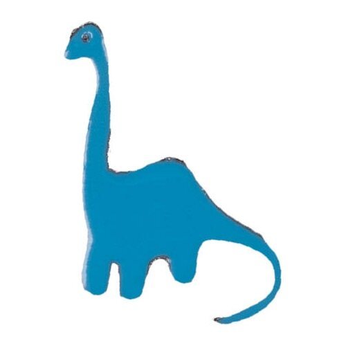 Значок металлический Динозавр (Клипса, Синий) 52351