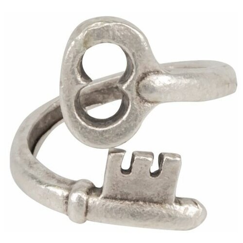 Кольцо бижутерное Ключ (Безразмерное, Бижутерный сплав, Серебристый) 55155