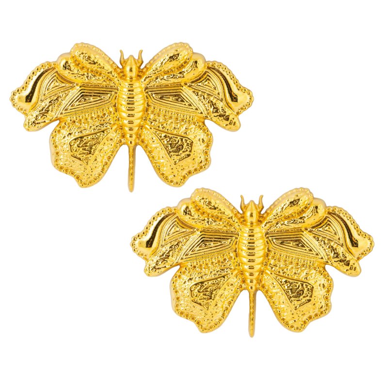 Natia x Lako Позолоченные серьги-бабочки