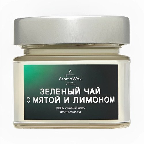 Аромасвеча AromaWax Зеленый чай с мятой и лимоном, 100 мл