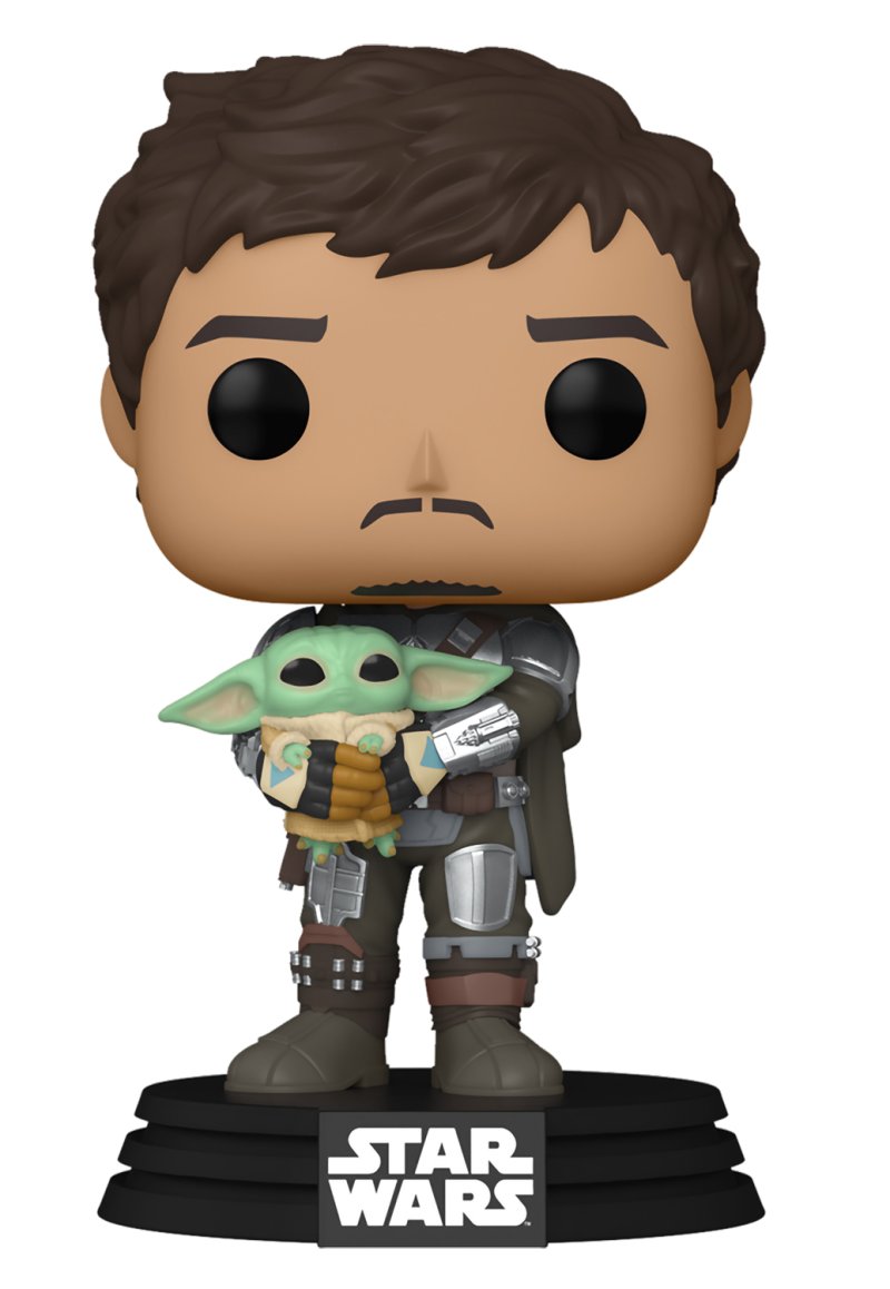 Фигурка Funko POP: Star Wars Mandalorian – The Mandalorian With Grogu Bobble-Head (9,5 см)