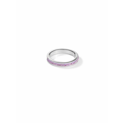 Кольцо Coeur de Lion, кристаллы Swarovski, размер 17.5, розовый, серый
